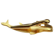 Bassin and Brown Dolphin Tie Bar - Silver/Gold