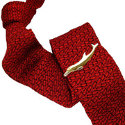 Bassin and Brown Dolphin Tie Bar - Silver/Gold