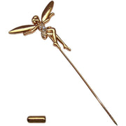 Bassin and Brown Fairy Lapel Pin - Gold