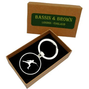 Bassin and Brown Fencing Keyring - Black/White