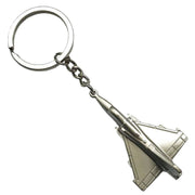 Bassin and Brown Fighter Plane Key Ring - Matt Silver