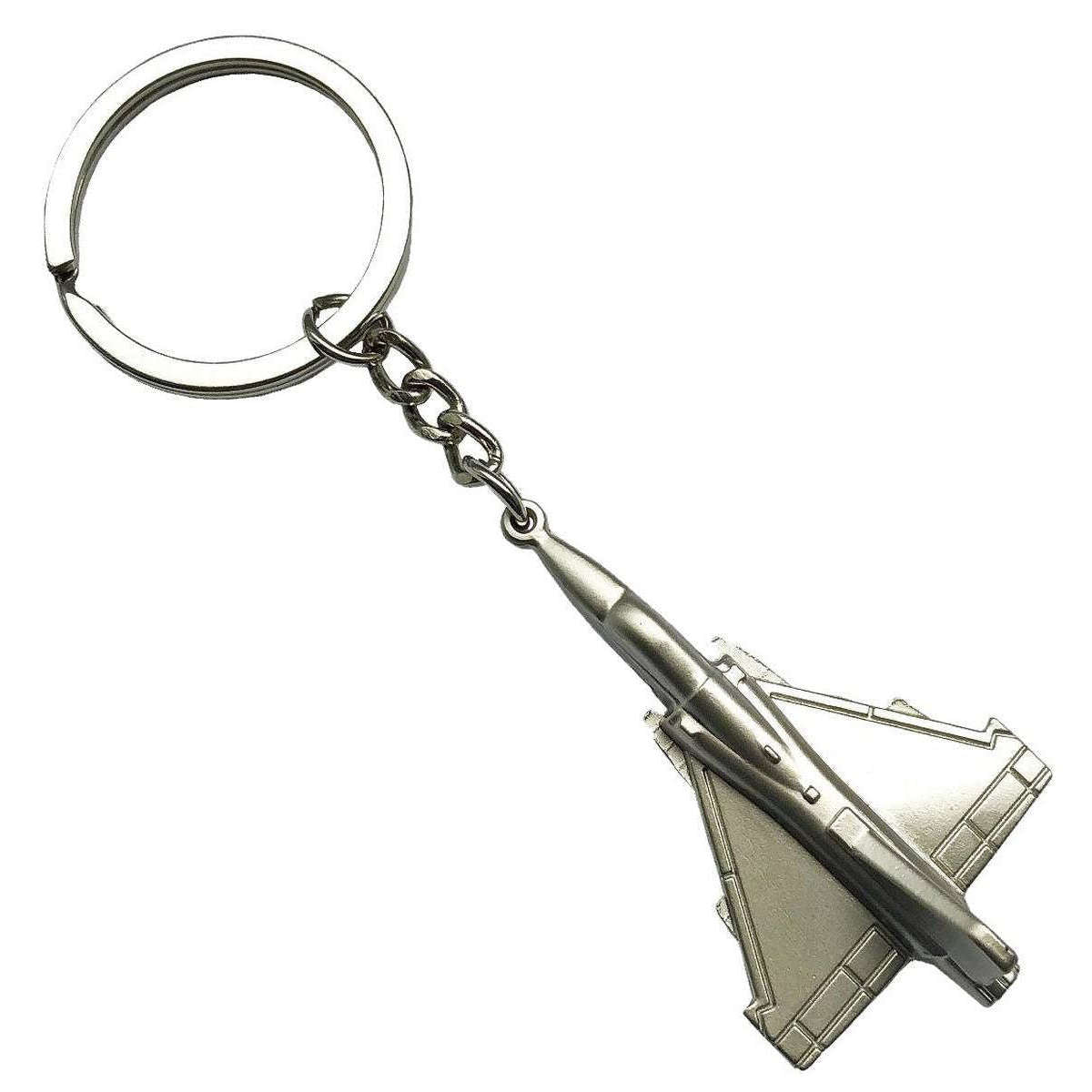 Mens Bassin and Brown Fighter Plane Key Ring Matt Silver – KJ Beckett