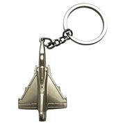 Bassin and Brown Fighter Plane Key Ring - Matt Silver