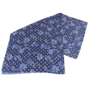 Bassin and Brown Finney Paisley Scarf - Navy