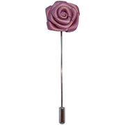 Bassin and Brown Floral Rose Lapel Pin - Dusky Pink