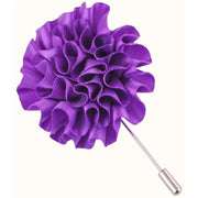 Bassin and Brown Flower Lapel Pin - Purple