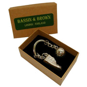 Bassin and Brown Football Boot and Ball Keyring - Silver