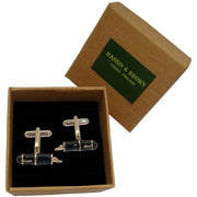 Bassin and Brown Fountain Pen Cufflinks - Black