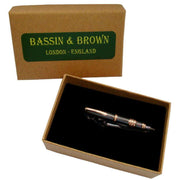 Bassin and Brown Fountain Pen Tie Bar - Black/Gold