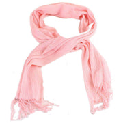 Bassin and Brown Gower Plain Textured Wool Scarf - Pink