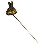 Bassin and Brown Hare Jack Lapel Pin - Antique Bronze