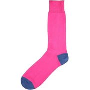 Bassin and Brown Heel and Toe Socks - Pink/Blue