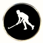 Bassin and Brown Hockey Player Cufflinks - Black/White