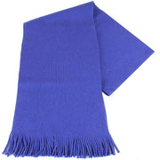 Bassin and Brown Hone Plain Wool Scarf - Blue
