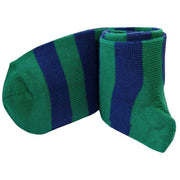 Bassin and Brown Hooped Stripe Socks - Green/Royal Blue