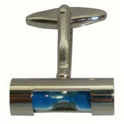 Bassin and Brown Hourglass Cufflinks - Blue/Silver
