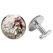 Bassin and Brown Knights Templar Cufflinks - Grey/Blue/Red