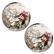 Bassin and Brown Knights Templar Cufflinks - Grey/Blue/Red