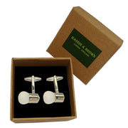 Bassin and Brown Light Bulb Cufflinks - Silver/White