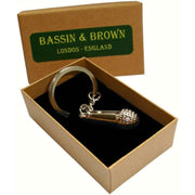 Bassin and Brown Microphone Key Ring - Silver