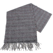 Bassin and Brown Midwinter Check Cashmere Scarf - Grey/Red