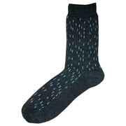Bassin and Brown Mini Line Socks - Grey/Turquoise/White