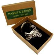 Bassin and Brown Motorbike Key Ring - Black