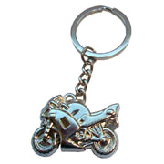 Bassin and Brown Motorbike Key Ring - Silver
