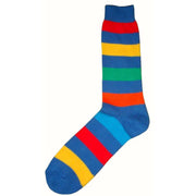 Bassin and Brown Multi Stripe Socks - Blue