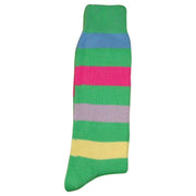 Bassin and Brown Multi Stripe Socks - Green