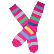Bassin and Brown Multi Stripe Socks - Pink