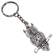 Bassin and Brown Owl Key Ring - Silver
