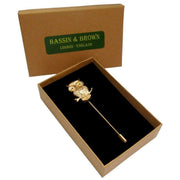 Bassin and Brown Owl Lapel Pin - Gold