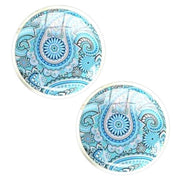 Bassin and Brown Paisley Cufflinks - Aqua Blue