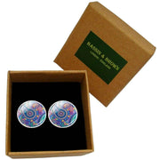 Bassin and Brown Paisley Cufflinks - Blue