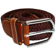 Bassin and Brown Plain Woven Belt - Brown
