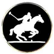 Bassin and Brown Polo Player Cufflinks - Black/White