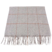 Bassin and Brown Reid Large Check Wool Scarf - Grey/White