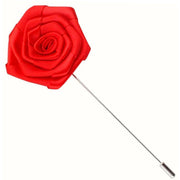 Bassin and Brown Rose Jacket Lapel Pin - Red