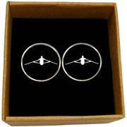 Bassin and Brown Rower Cufflinks - Black/White