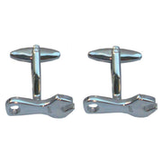 Bassin and Brown Spanner Cufflinks - Silver