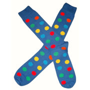 Bassin and Brown Spotted Midcalf Socks - Blue/Multi-colour