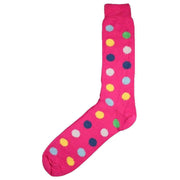 Bassin and Brown Spotted Midcalf Socks - Pink/Multi-colour