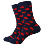 Bassin and Brown Spotted Socks - Navy/Red