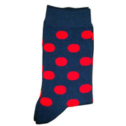 Bassin and Brown Spotted Socks - Navy/Red