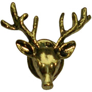 Bassin and Brown Stag Lapel Pin - Vintage Bronze
