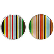 Bassin and Brown Stripe Cufflinks - Multi-colour