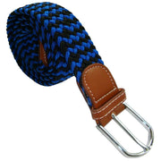 Bassin and Brown Striped Elasticated Woven Belt - Navy/Blue