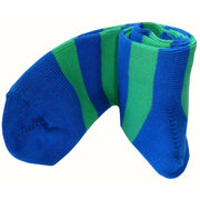 Bassin and Brown Striped Midcalf Socks - Green/Blue
