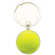 Bassin and Brown Tennis Ball Key Ring - Yellow